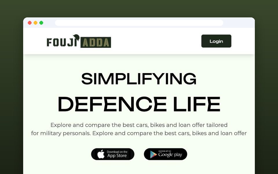 Fouji Adda – Defence Community Platform – project screenshot
